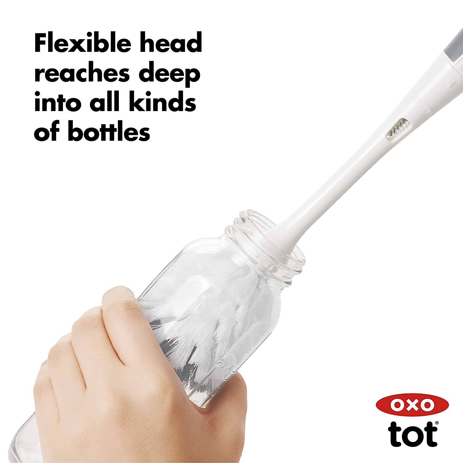 Oxo Tot Bottle Brush Bundle Set - Grey - BubMania