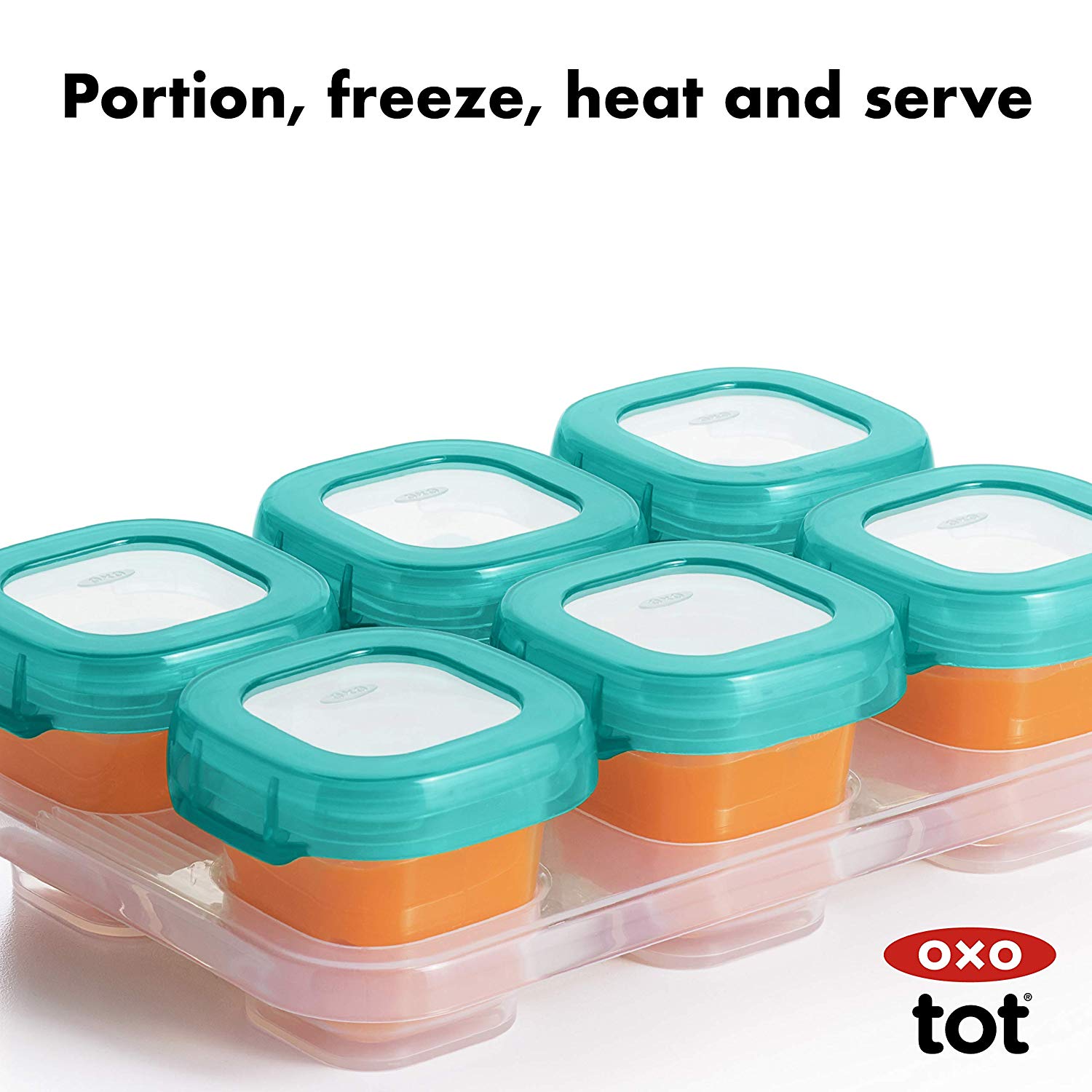 OXO Tot Plastic Baby Blocks Freezer Storage Containers Pink